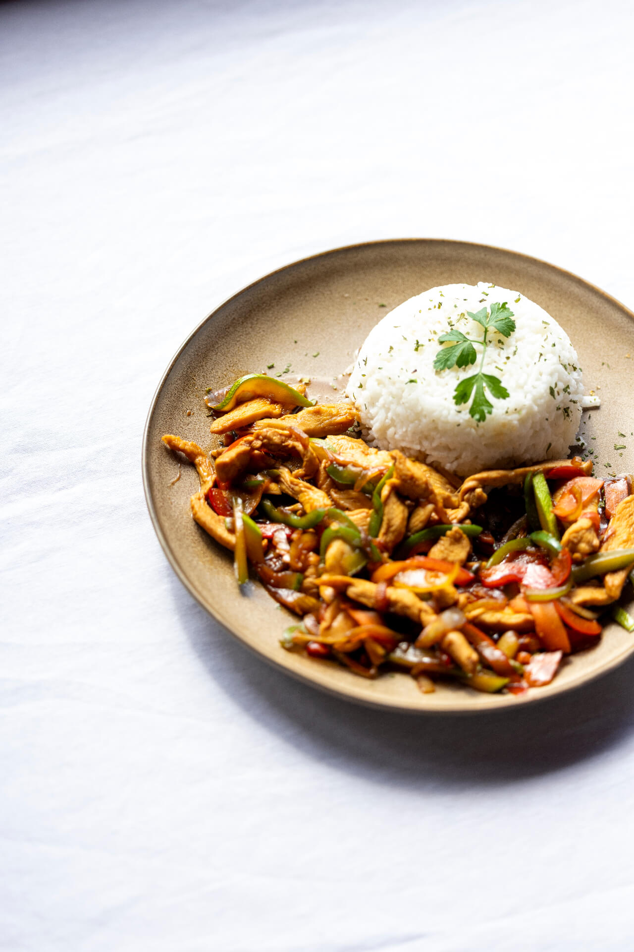 Chicken Stir-fry with rice