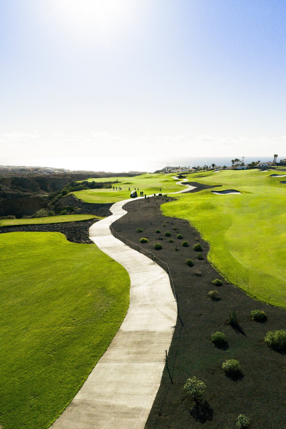 Golf course with ocean view