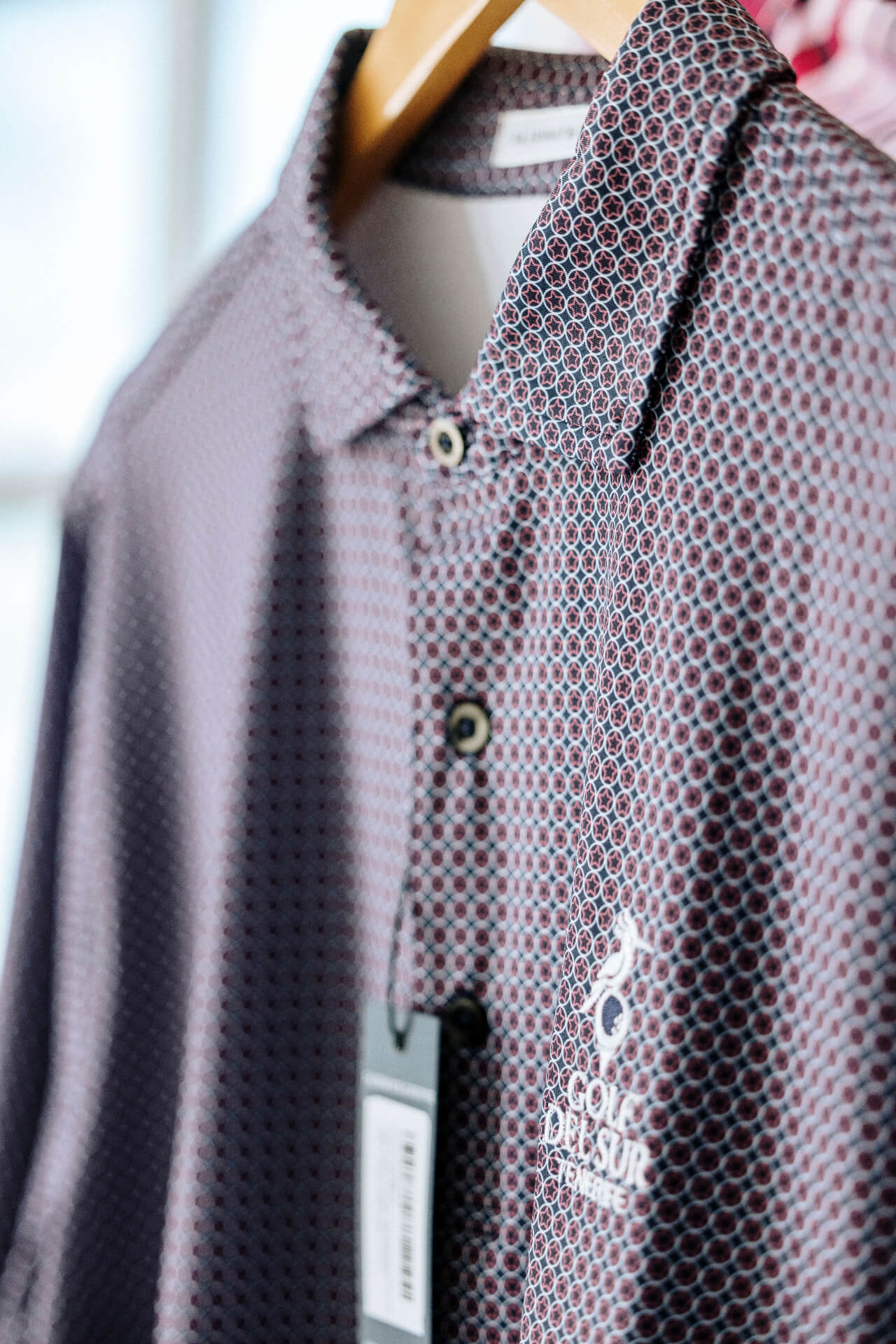 Patterned polo with Golf del Sur emblem
